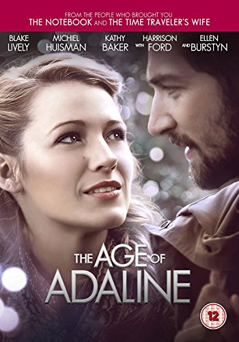The Age of Adaline" DVD cover featuring Blake Lively and Harrison Ford.