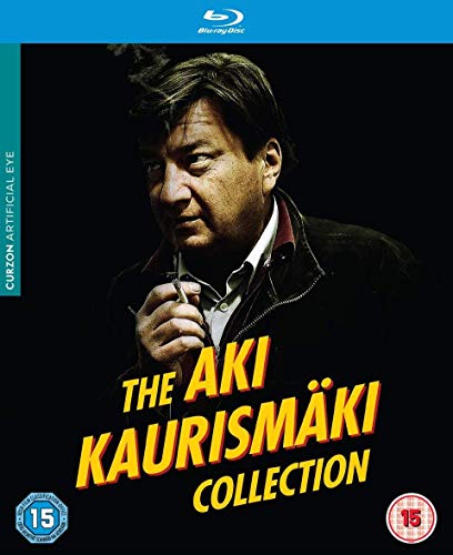 Blu-ray cover for "The Aki Kaurismäki Collection" featuring a man smoking.