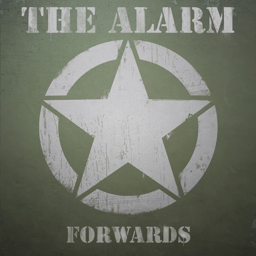 CD cover for The Alarm’s “Forwards” featuring a white star on green.