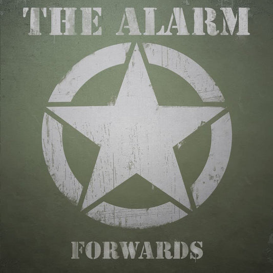 CD cover for The Alarm’s “Forwards” featuring a white star on green.
