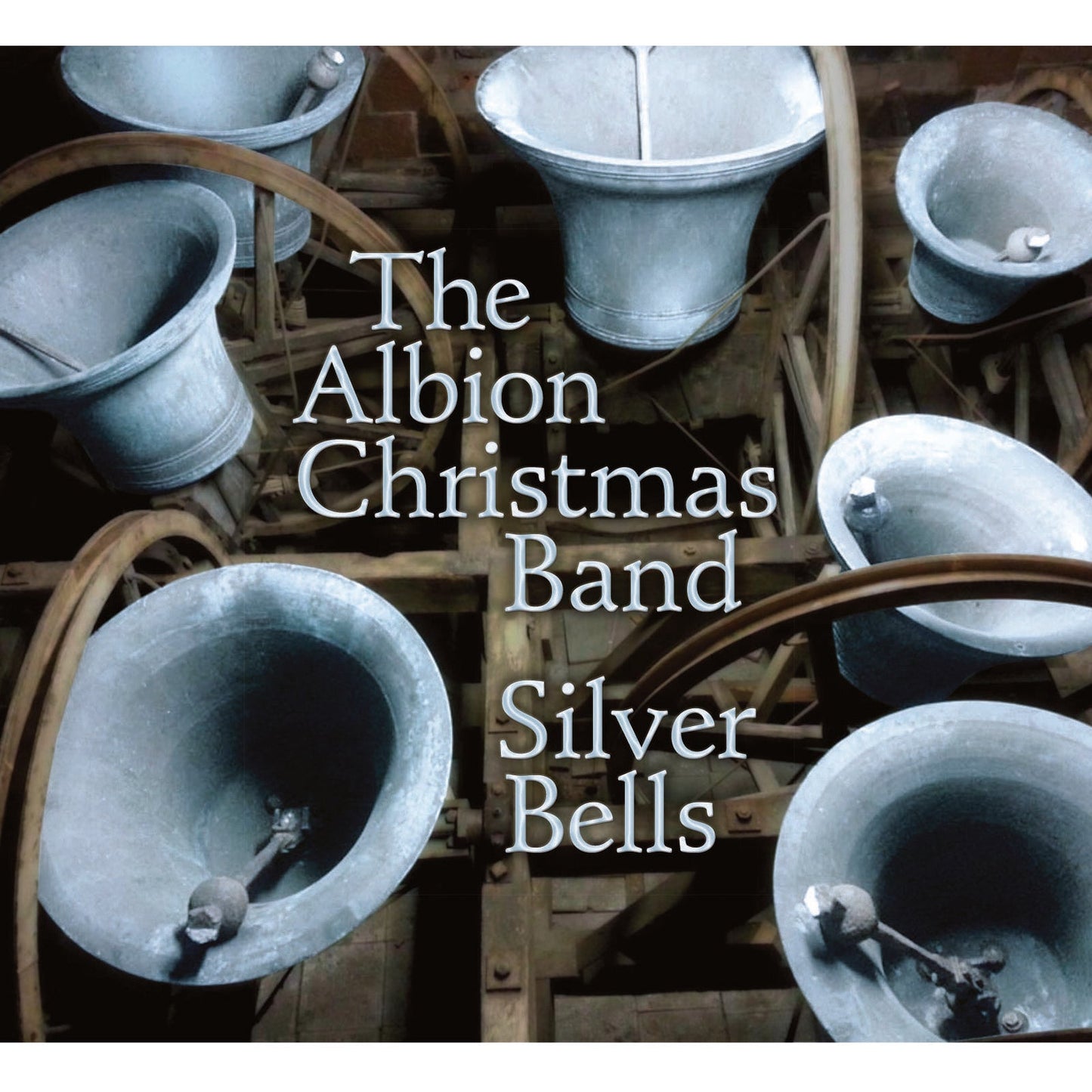 CD cover for "The Albion Christmas Band - 25 Bells" featuring silver bells.