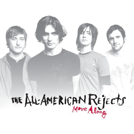 Black and white photo of The All-American Rejects album cover.