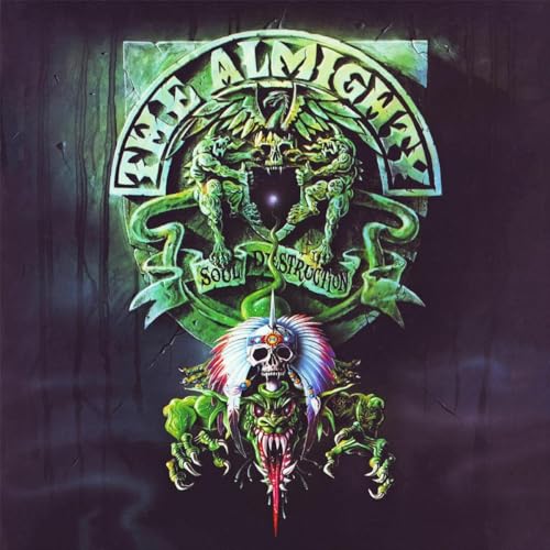 Vinyl record cover: dark fantasy art with a dragon and skull.