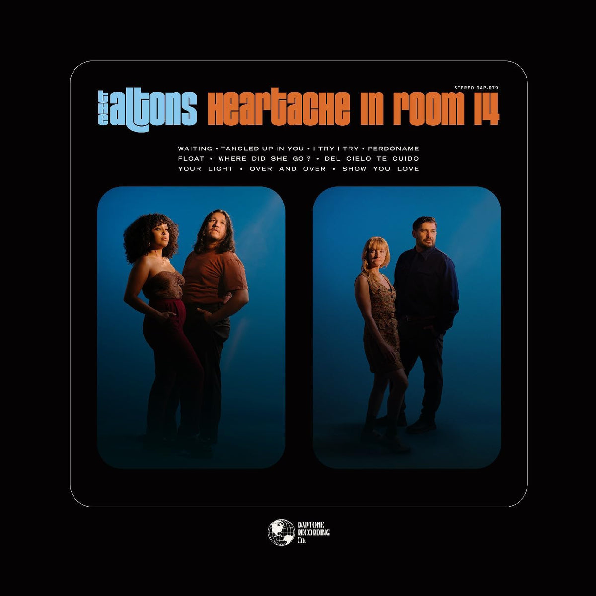CD cover for The Altons’ “Heartache In Room 14” featuring two figures.