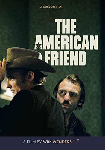 Movie poster for "The American Friend" featuring two men in shadow.