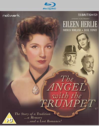 Blu-ray cover for "The Angel With The Trumpet" featuring Eileen Herlie.