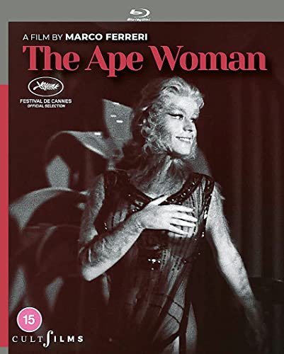 Blu-ray cover for "The Ape Woman" featuring a woman with ape-like features.