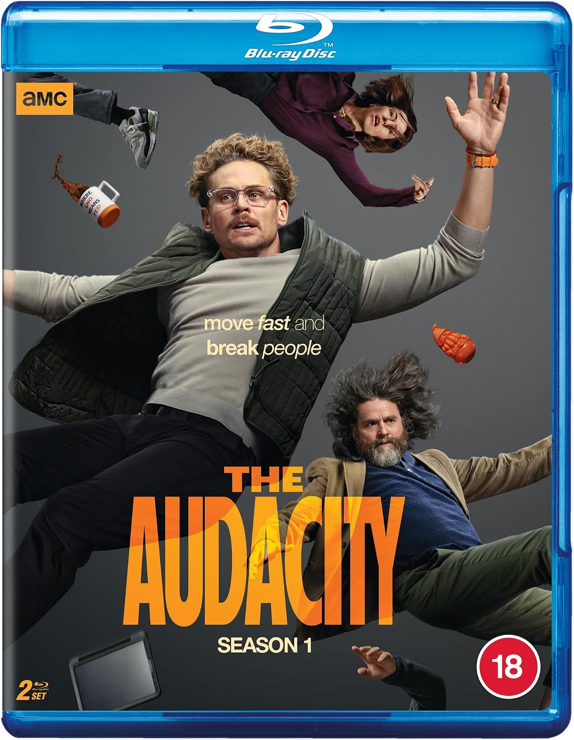 Blu-ray cover for "The Audacity" Season 1, featuring three men in dynamic poses.