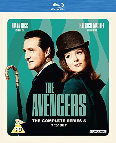 Blu-ray cover featuring Patrick Macnee and Diana Rigg from The Avengers Series 5.