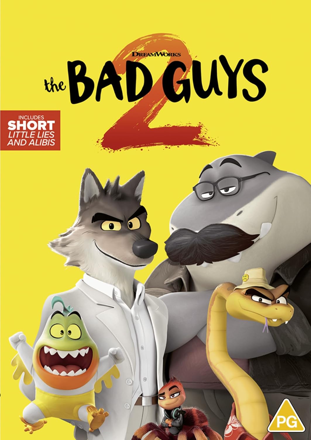 DVD cover for "The Bad Guys 2" featuring cartoon animal characters.