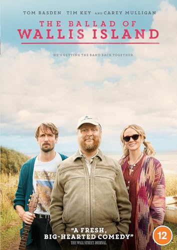 DVD cover for "The Ballad of Wallis Island" featuring three people.
