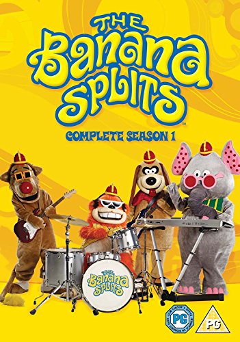 DVD cover for “The Banana Splits” featuring costumed animal characters.