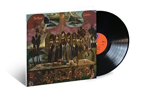 The Band's "Cahoots" vinyl record with painted cover and black disc.