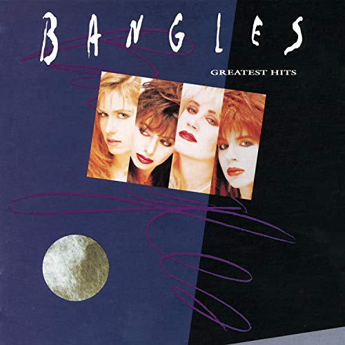 CD cover for The Bangles’ “Greatest Hits” featuring four band members.