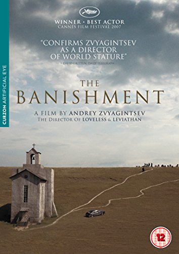 DVD cover for “The Banishment” featuring a small church on a hill.