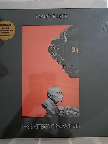 Vinyl record cover: red background with train, bust, and text.