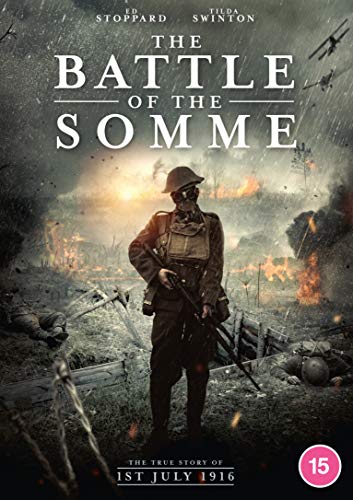 DVD cover for "The Battle of the Somme" featuring a soldier in wartime.