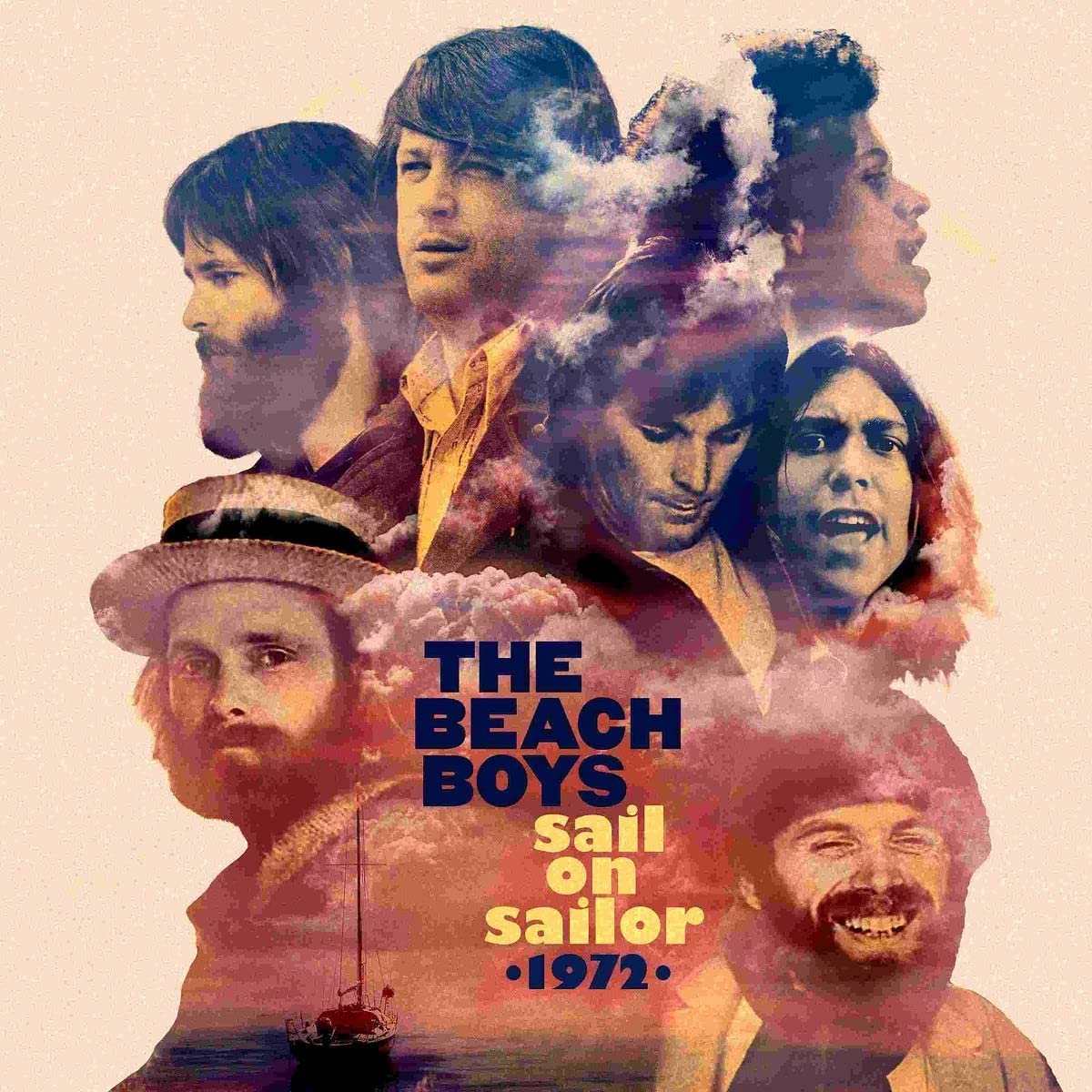 The Beach Boys album cover, "Sail On Sailor" 1972, featuring band members.