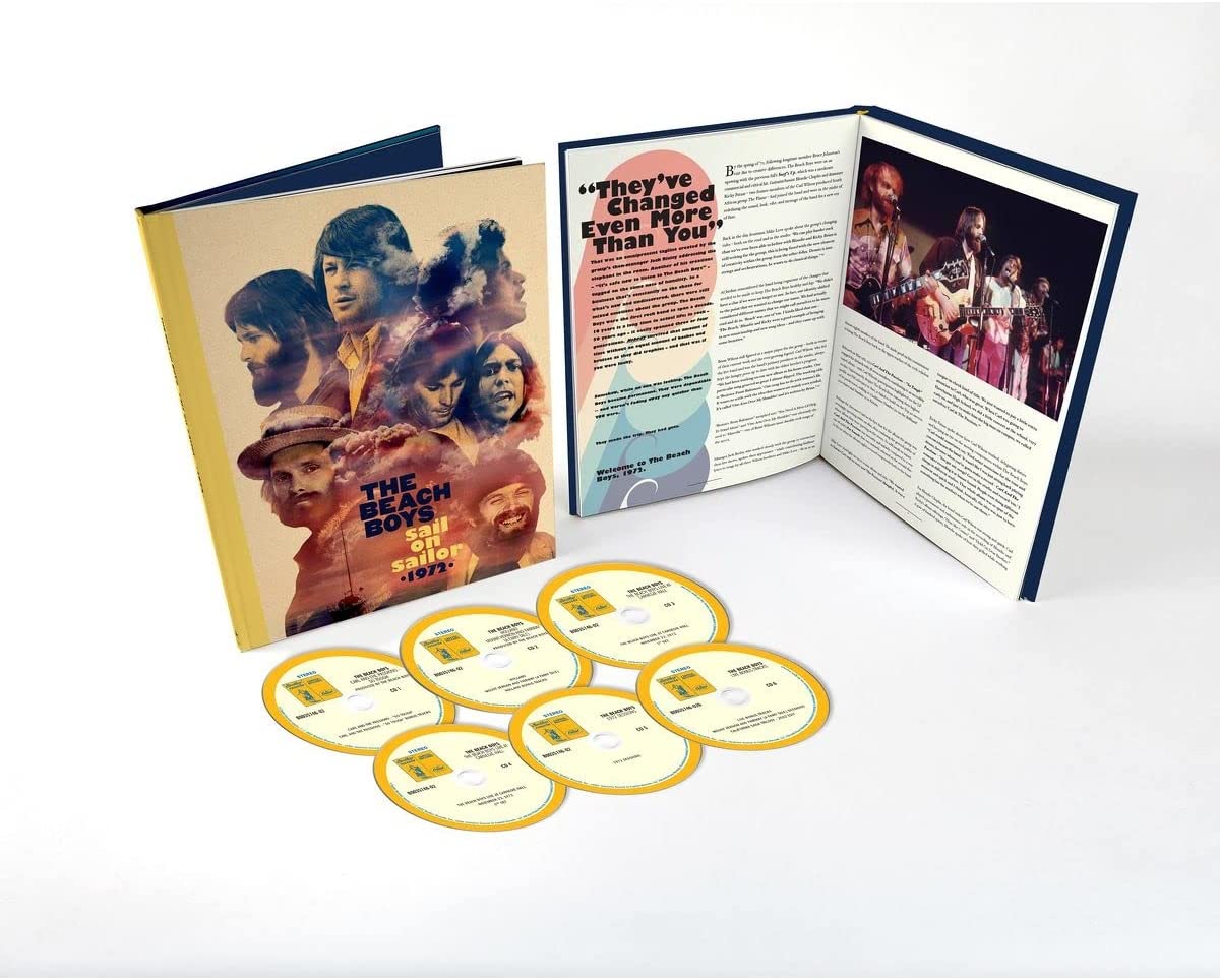 Six-CD box set of The Beach Boys’ “Sail On Sailor 1972” with booklet.