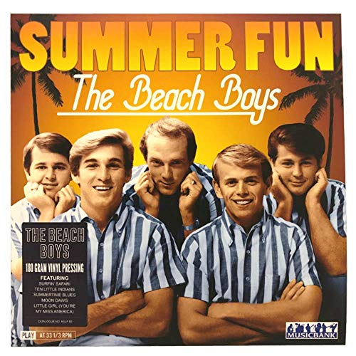 Vinyl album cover for "Summer Fun" by The Beach Boys, featuring band members.