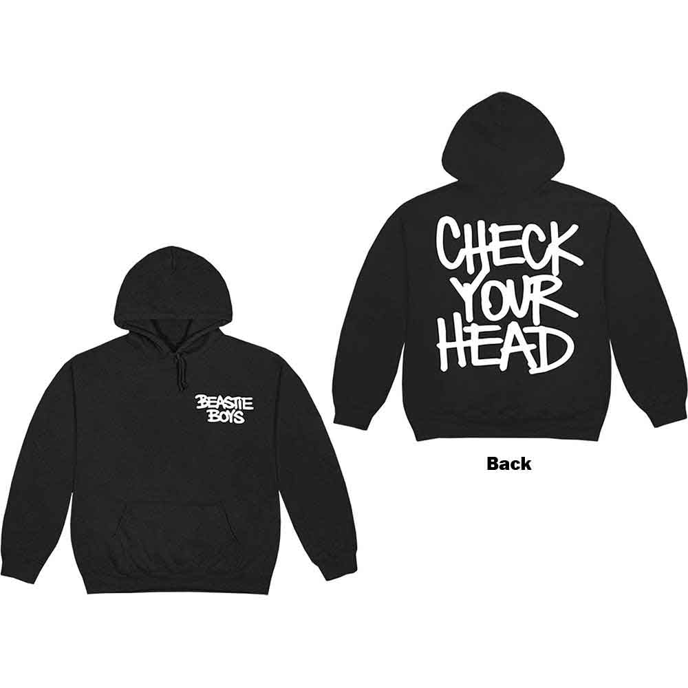 Gray hoodie with "Beastie Boys" logo on the chest, worn by a man.