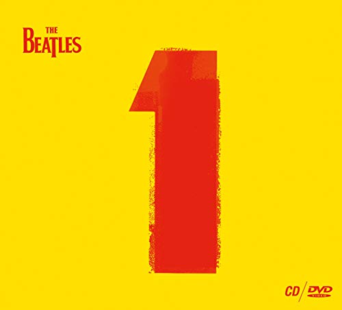 Yellow album cover featuring a large red number one and "The Beatles" logo.
