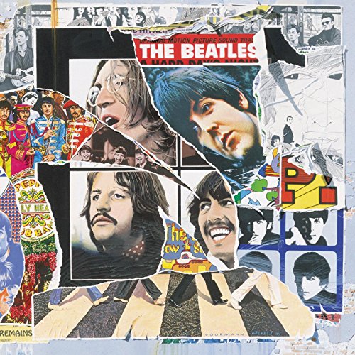 The Beatles Anthology 3 CD cover with collage of band members’ photos.