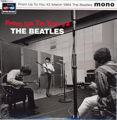 The Beatles’ “From Us To You” vinyl record cover, studio scene.