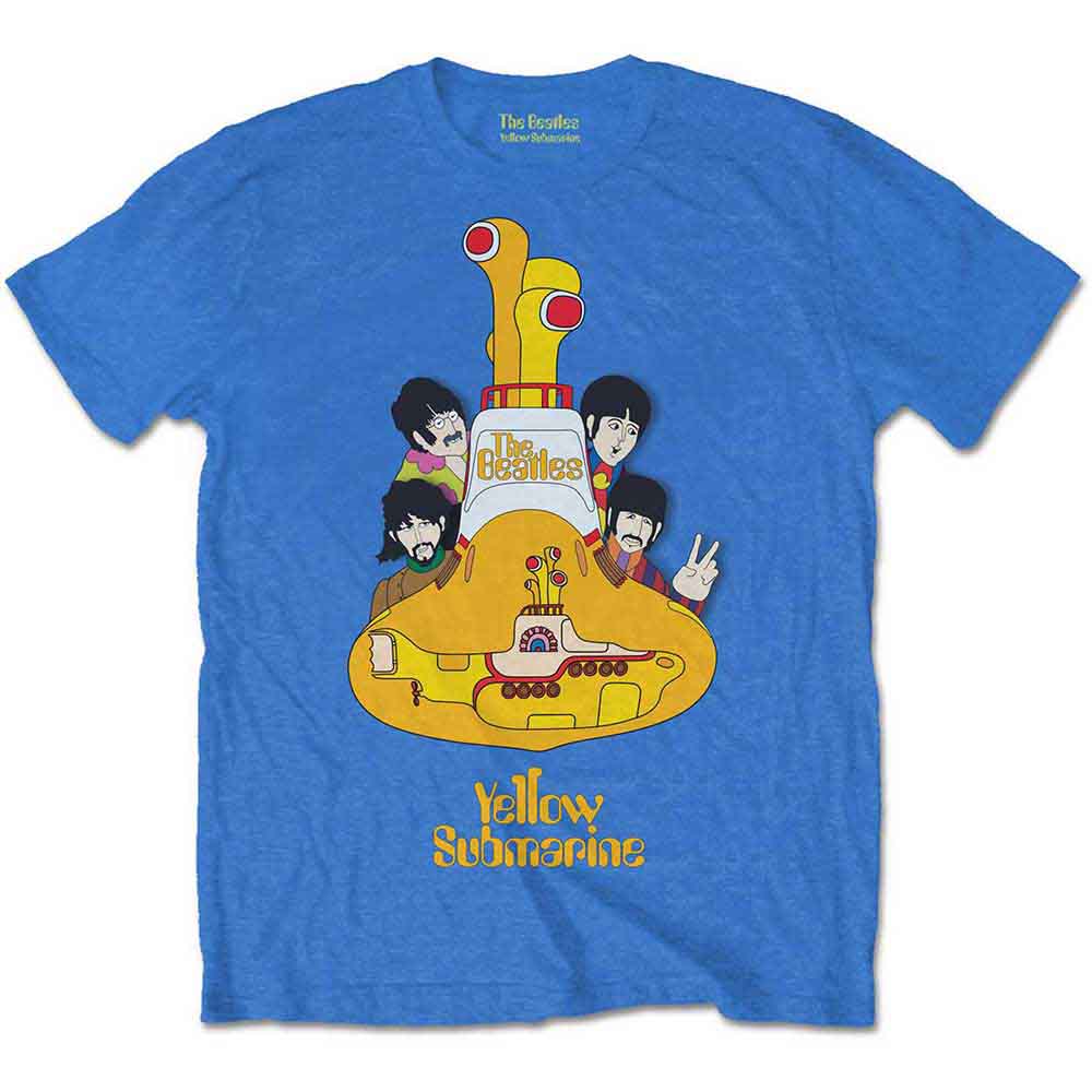 Yellow Submarine Beatles t-shirt for 11-12 year olds, colorful cartoon design.