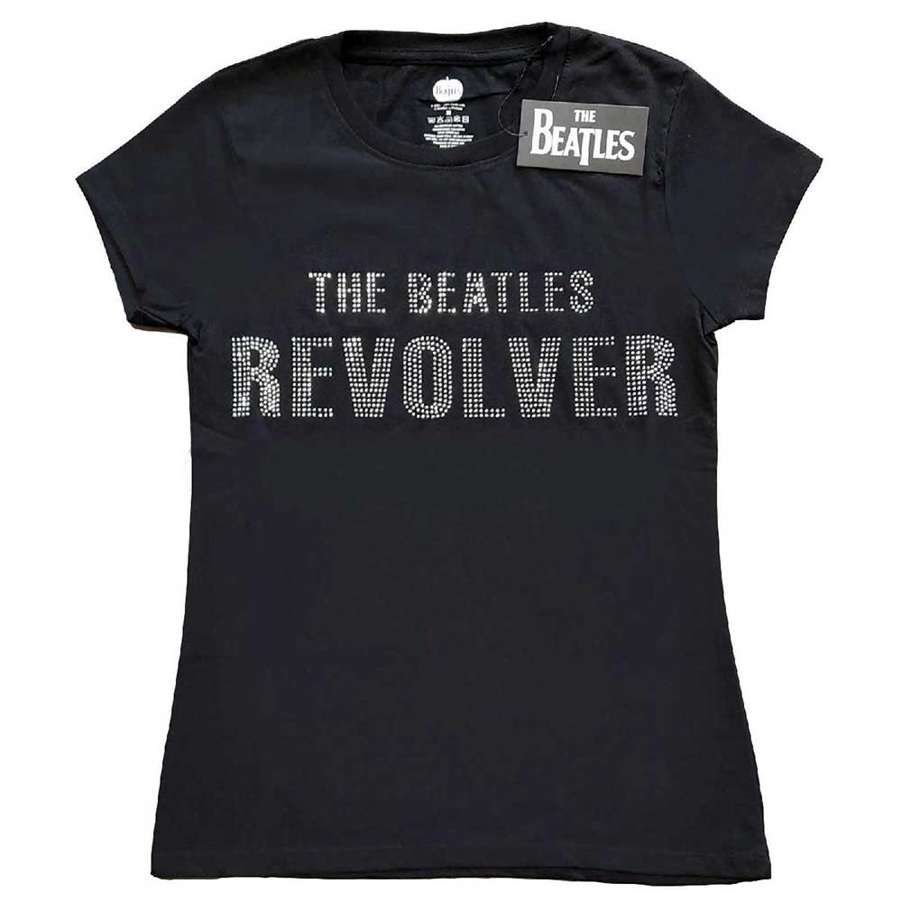 Black Beatles t-shirt, Revolver album cover with sparkly diamante details, size XX-Large.