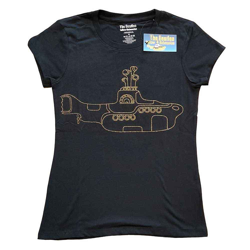 Yellow Submarine Beatles t-shirt, medium size, with sparkly diamante details.