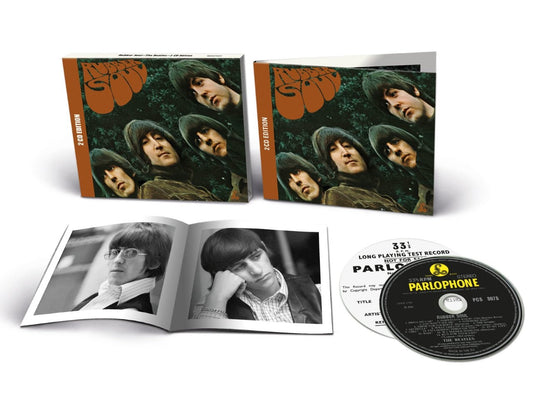 The Beatles’ “Rubber Soul” deluxe 2CD edition with booklet and disc.
