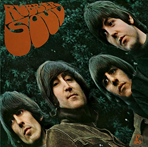 The Beatles Rubber Soul album cover featuring a distorted photo of the band members.
