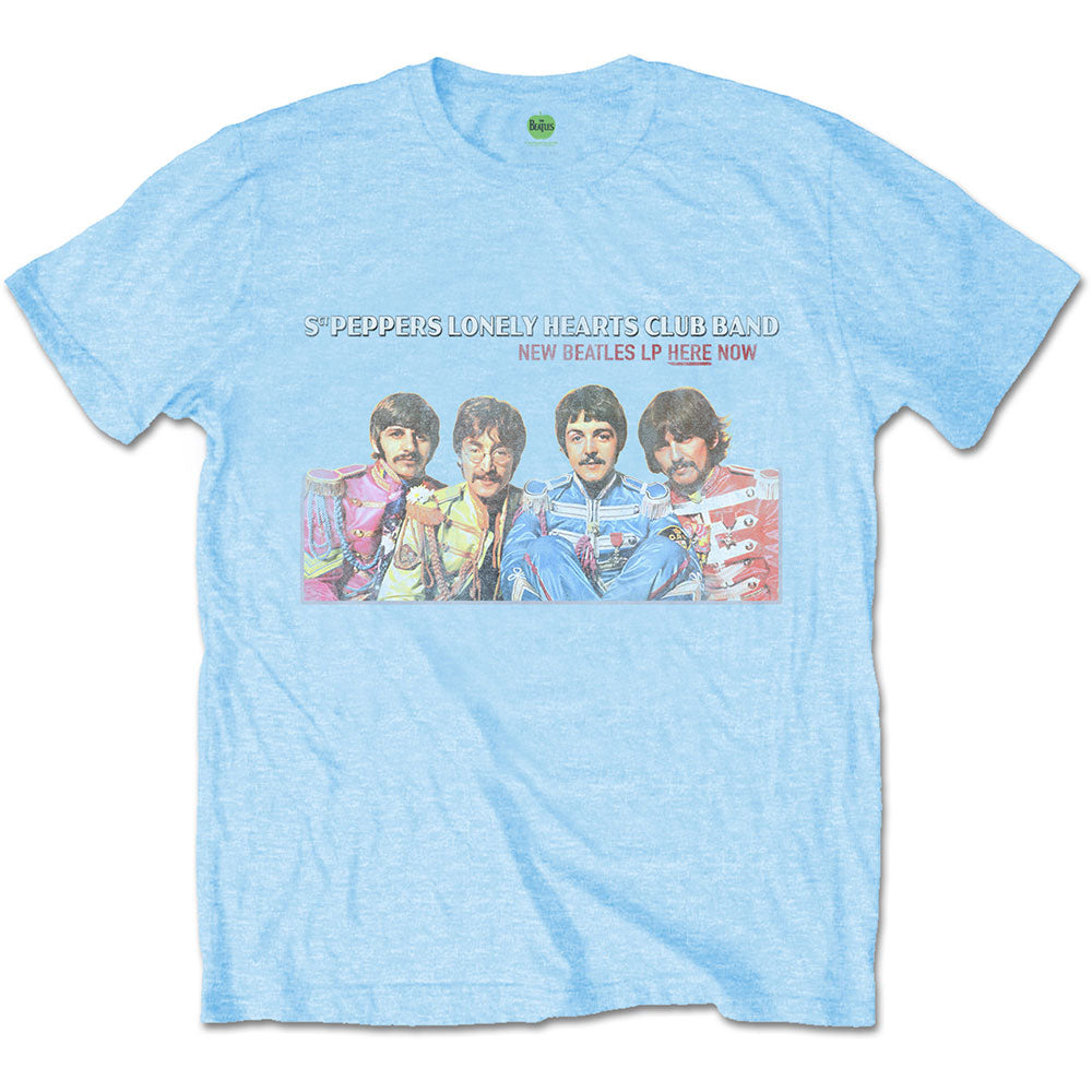 Off-white t-shirt with a graphic of The Beatles album cover.