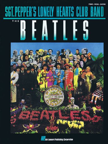 Music book cover featuring The Beatles' Sgt. Pepper's Lonely Hearts Club Band album artwork.