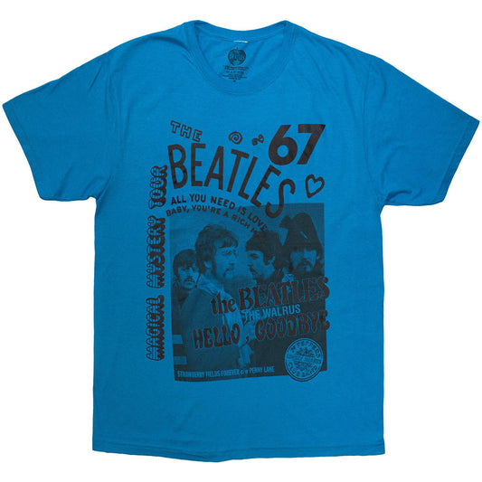 Black t-shirt featuring a Beatles image from 1967, size XX-Large.