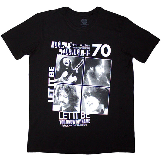 Black t-shirt featuring The Beatles, likely a 1970s image, size XX-Large.