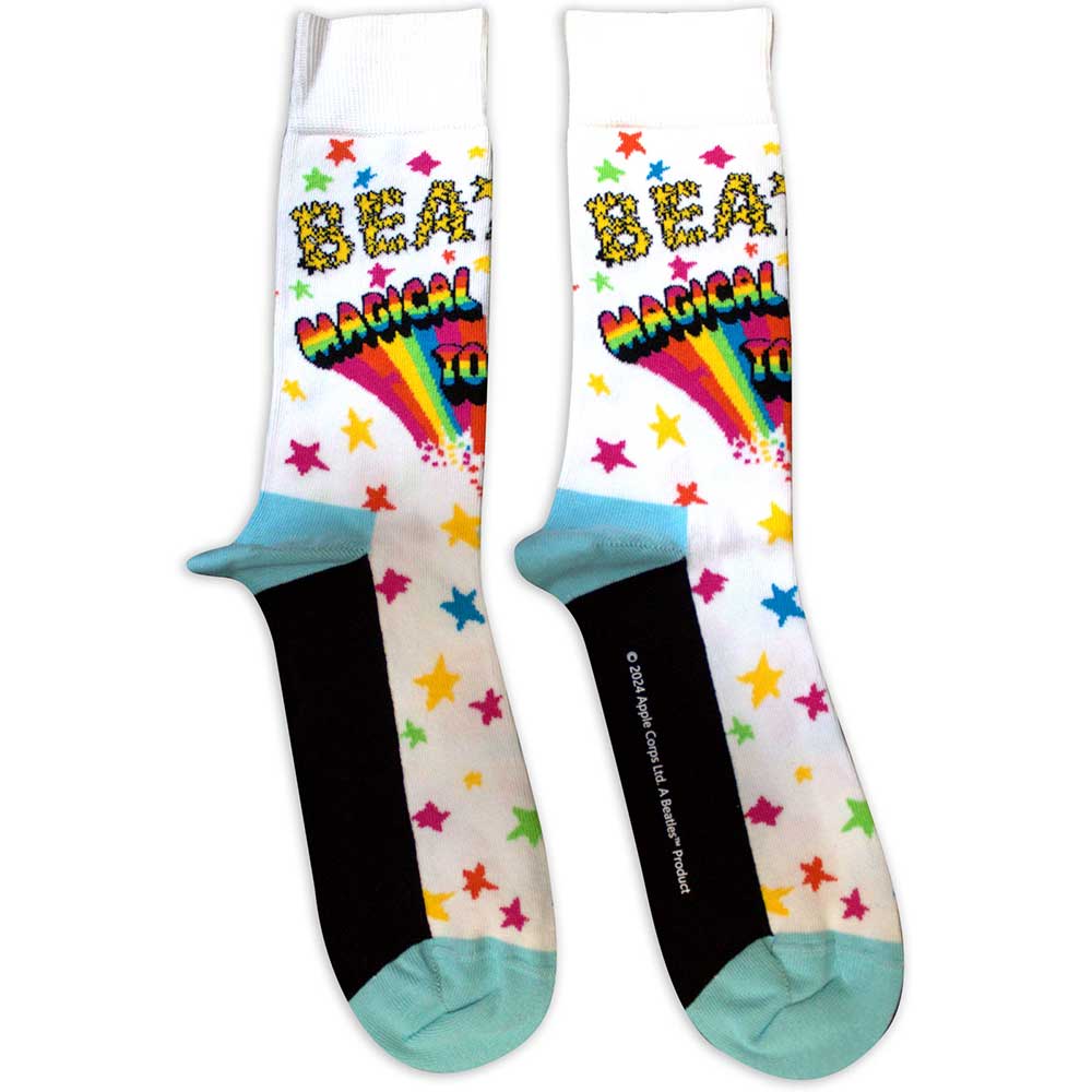 Beatles Magical Mystery Tour ankle socks, size UK 7-11, colorful patterned design.