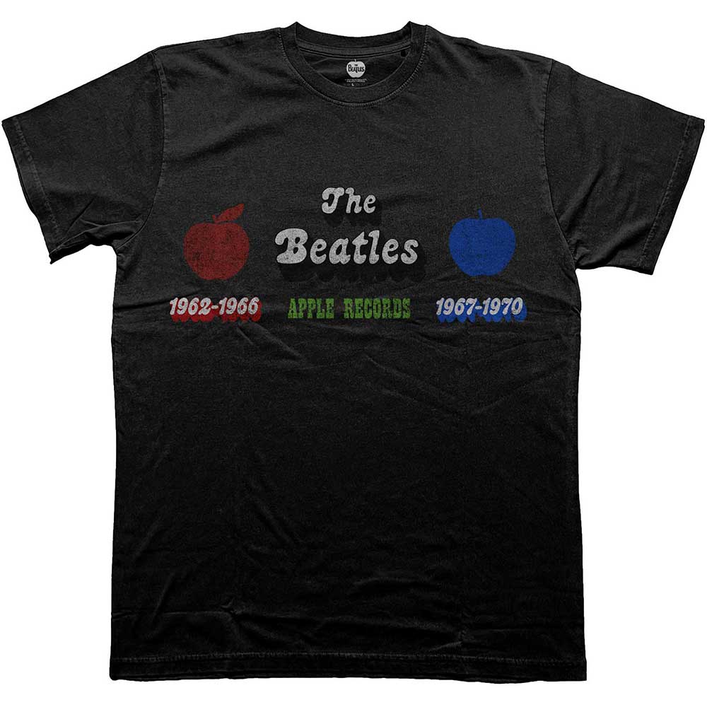 Red and blue Beatles logo t-shirt, size XX-Large, Apple era design.