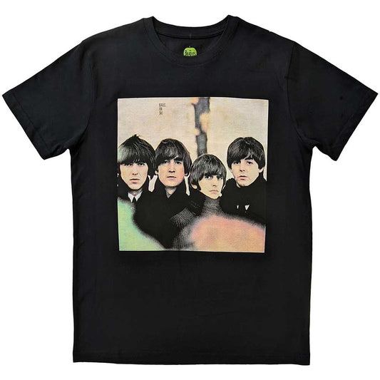 Black unisex t-shirt featuring the Beatles For Sale album cover graphic on the front.