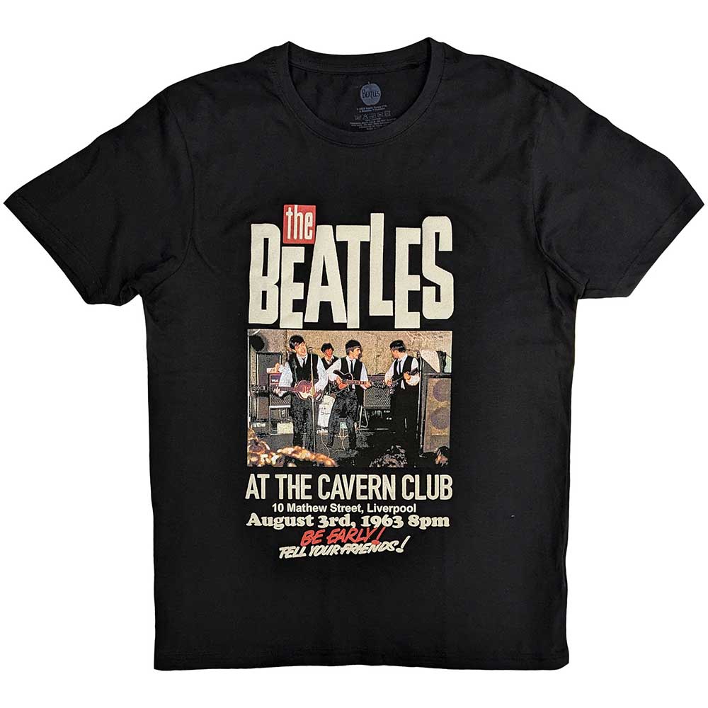 Black t-shirt with The Beatles “Cavern” logo, size XX-Large.