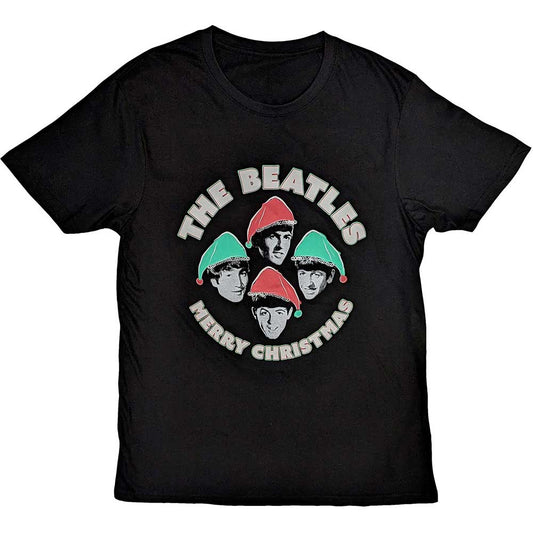 Beatles Christmas graphic t-shirt, unisex style, extra-large size.