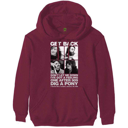 Gray hoodie with "The Beatles" and "3 Savile Row" design, size X-Large.