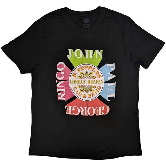 Beatles t-shirt, Sgt. Pepper's album cover design with drum and band names, XX-Large.