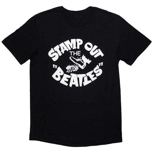 Beatles t-shirt, likely black, with a stamp-style graphic design, size X-Large.
