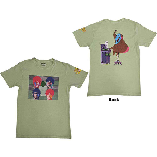 Yellow Submarine Beatles t-shirt, small size, with back print of a piano.