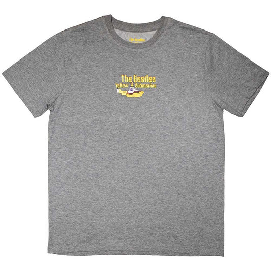 Yellow Submarine t-shirt, medium size, Beatles logo, blue and yellow design.