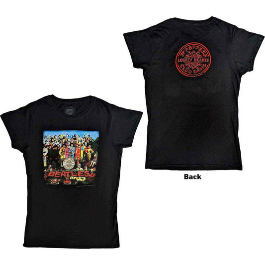 White t-shirt with Sgt. Pepper's Lonely Hearts Club Band back print.