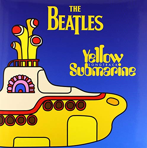Yellow Submarine Songtrack vinyl record cover with cartoon submarine illustration.