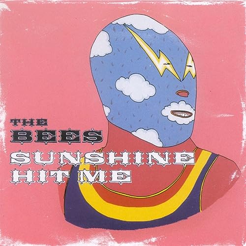 Album cover for The Bees’ “Sunshine Hit Me” featuring a masked figure.